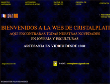 Tablet Screenshot of cristalplatino.com